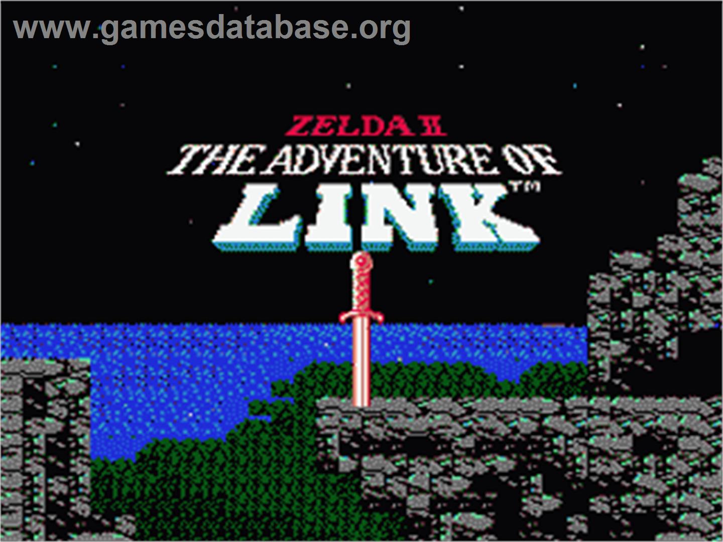 Zelda II: The Adventure of Link - Nintendo NES - Artwork - Title Screen
