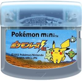 Cartridge artwork for Pokemon Race Mini on the Nintendo Pokemon Mini.