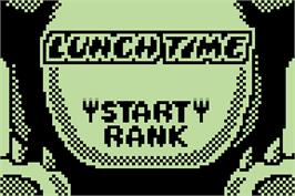 Title screen of Lunch Time on the Nintendo Pokemon Mini.