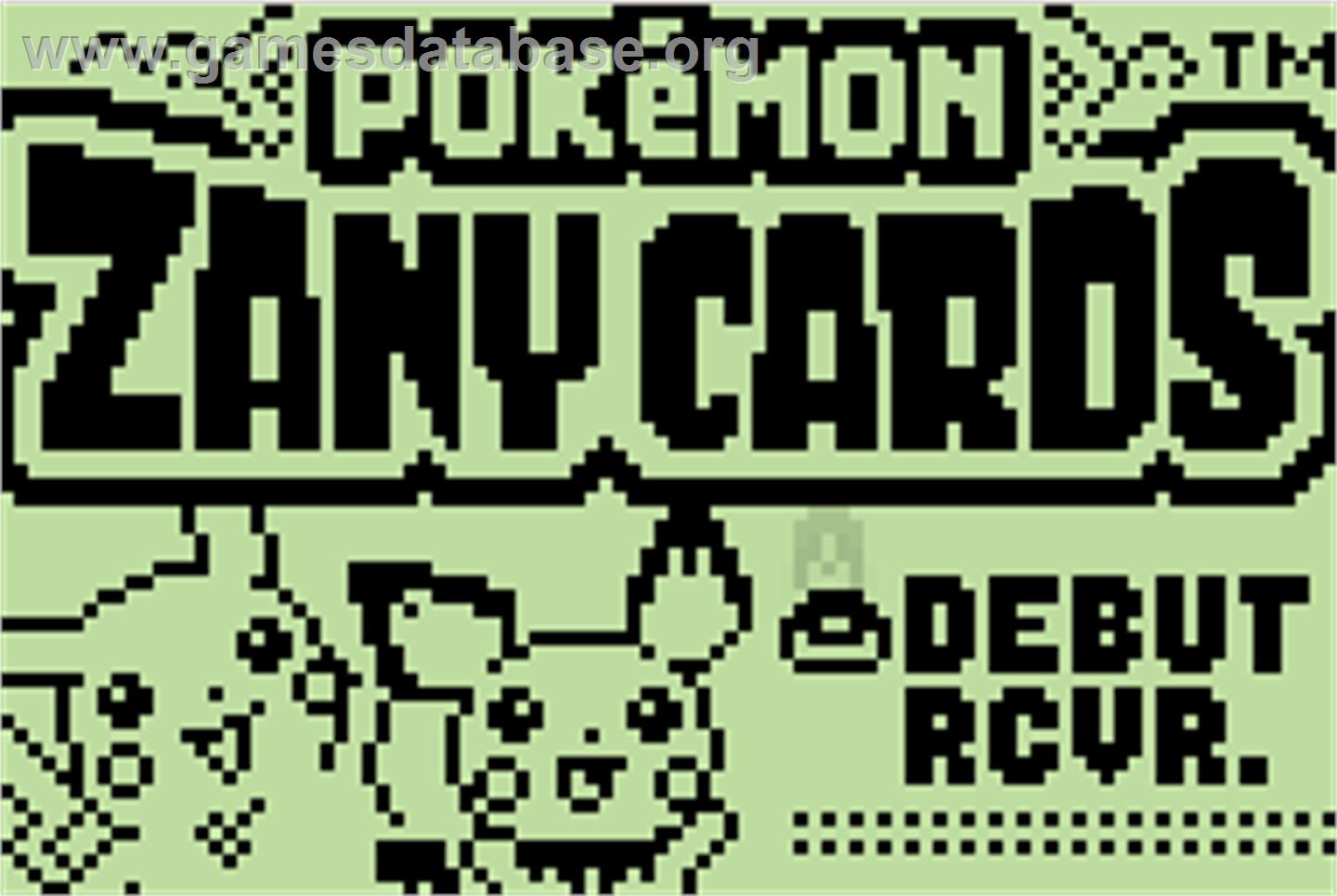 Pokemon Zany Cards - Nintendo Pokemon Mini - Artwork - Title Screen
