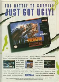 Advert for Alien Vs. Predator on the Nintendo SNES.