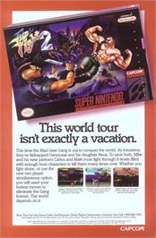 Advert for Final Fight 2 on the Arcade.
