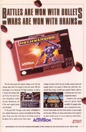 Advert for MechWarrior on the Nintendo SNES.