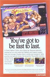 Advert for Street Fighter II Turbo: Hyper Fighting on the Nintendo SNES.