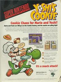 Advert for Yoshi's Cookie on the Nintendo SNES.