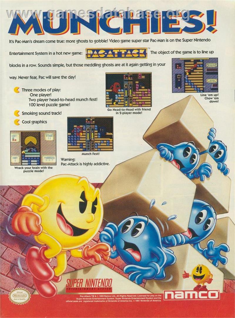 Pac-Attack - Nintendo Game Boy - Artwork - Advert