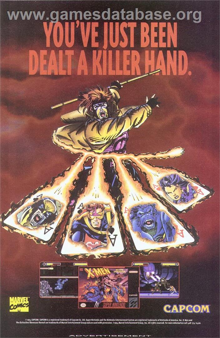X-Men: Mutant Apocalypse - Nintendo SNES - Artwork - Advert