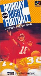 Box cover for ABC Monday Night Football on the Nintendo SNES.