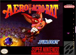 Box cover for Aero the Acro-Bat on the Nintendo SNES.