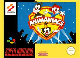 Box cover for Animaniacs on the Nintendo SNES.