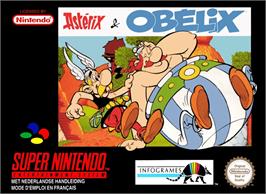 Box cover for Asterix and Obelix on the Nintendo SNES.