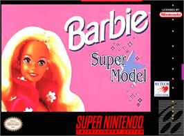 Box cover for Barbie Super Model on the Nintendo SNES.