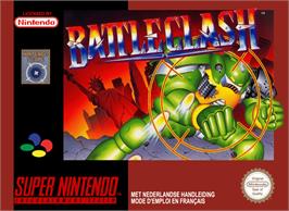 Box cover for Battle Clash on the Nintendo SNES.
