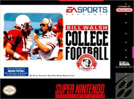 Box cover for Bill Walsh College Football on the Nintendo SNES.