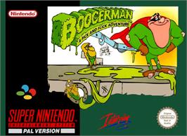 Box cover for Boogerman: A Pick and Flick Adventure on the Nintendo SNES.