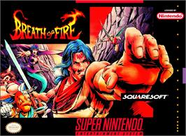 Box cover for Breath of Fire on the Nintendo SNES.