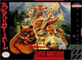 Box cover for Brutal: Paws of Fury on the Nintendo SNES.