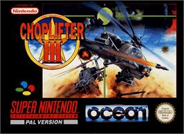 Box cover for Choplifter III: Rescue Survive on the Nintendo SNES.