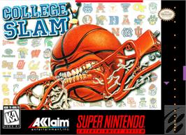 Box cover for College Slam on the Nintendo SNES.