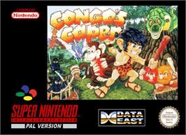 Box cover for Congo's Caper on the Nintendo SNES.
