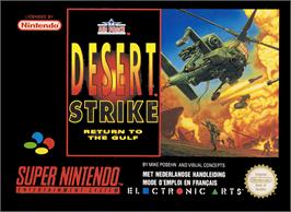 Box cover for Desert Strike: Return to the Gulf on the Nintendo SNES.