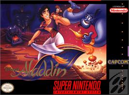 Box cover for Disney's Aladdin on the Nintendo SNES.