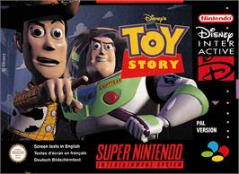 Box cover for Disney's Toy Story on the Nintendo SNES.