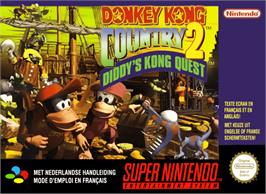 Box cover for Donkey Kong Country 2: Diddy's Kong Quest on the Nintendo SNES.