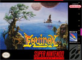 Box cover for Equinox on the Nintendo SNES.