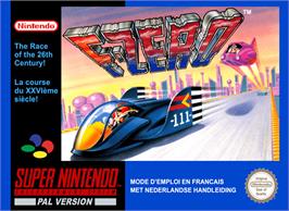 Box cover for F-Zero on the Nintendo SNES.