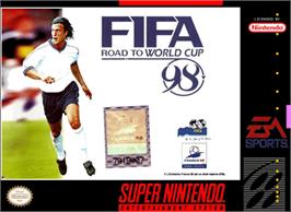 Box cover for FIFA 98: Road to World Cup on the Nintendo SNES.