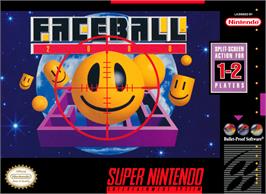 Box cover for Faceball 2000 on the Nintendo SNES.