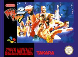 Box cover for Fatal Fury 2 on the Nintendo SNES.