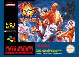 Box cover for Fatal Fury Special on the Nintendo SNES.
