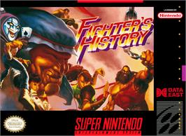 Box cover for Fighter's History on the Nintendo SNES.