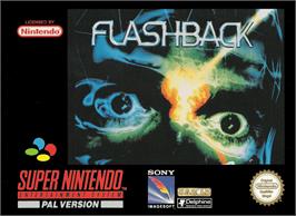 Box cover for Flashback: The Quest for Identity on the Nintendo SNES.