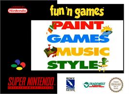 Box cover for Fun 'N Games on the Nintendo SNES.