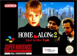 Box cover for Home Alone 2: Lost in New York on the Nintendo SNES.