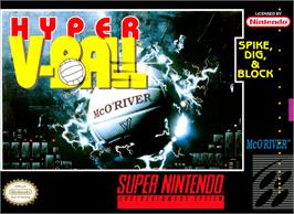 Box cover for Hyper V-Ball on the Nintendo SNES.