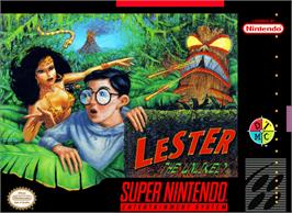 Box cover for Lester the Unlikely on the Nintendo SNES.