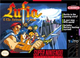 Box cover for Lufia & the Fortress of Doom on the Nintendo SNES.