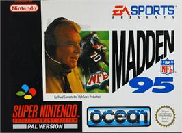 Box cover for Madden NFL '95 on the Nintendo SNES.
