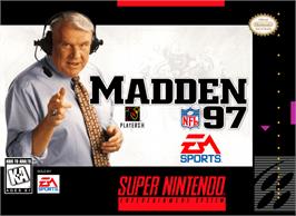 Box cover for Madden NFL '97 on the Nintendo SNES.