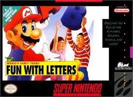 Box cover for Mario's Early Years: Fun With Letters on the Nintendo SNES.