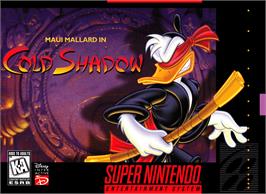 Box cover for Maui Mallard in Cold Shadow on the Nintendo SNES.