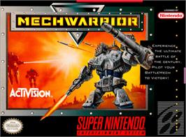 Box cover for MechWarrior on the Nintendo SNES.