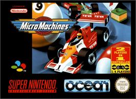 Box cover for Micro Machines on the Nintendo SNES.
