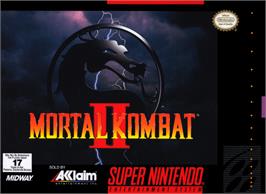Box cover for Mortal Kombat II on the Nintendo SNES.