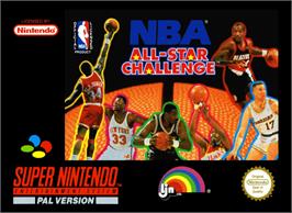 Box cover for NBA All-Star Challenge on the Nintendo SNES.