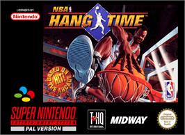 Box cover for NBA Hang Time on the Nintendo SNES.